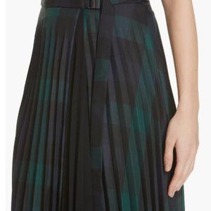 Deep Navy and Pine Plaid Sandro Skirt, Size 1